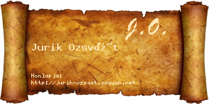 Jurik Ozsvát névjegykártya